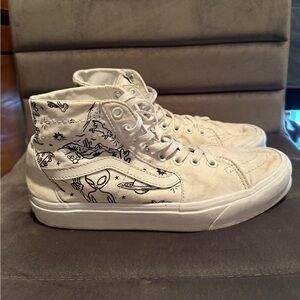 Vans High Top Space Alien Unicorn Shoes Size 9.5 Women